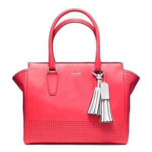 Coach Pink Legacy Perforated Leather Candace